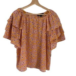NWT Alice Blue orange floral blouse